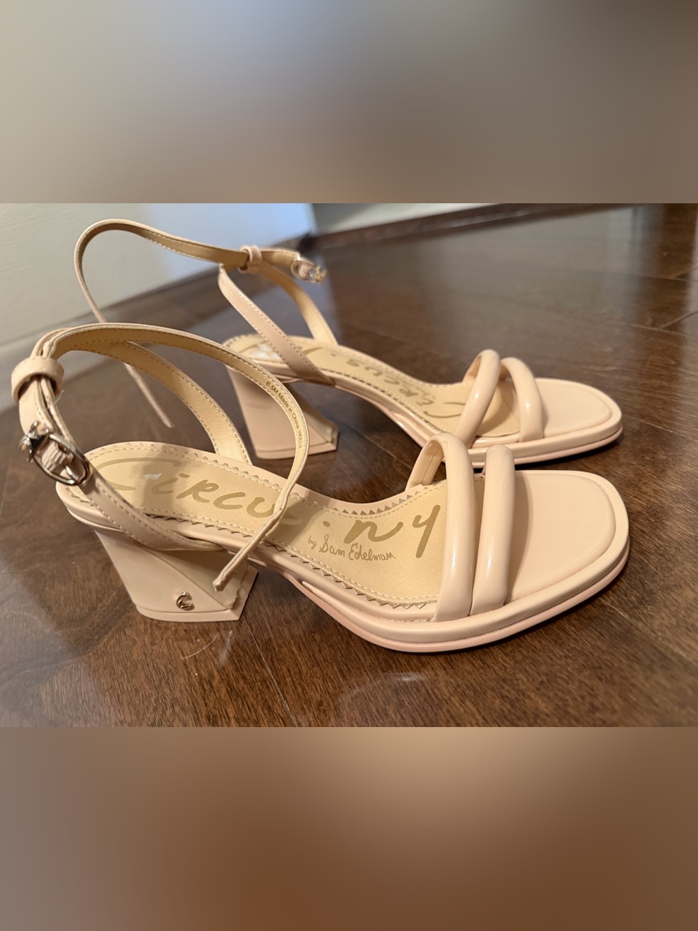 Circus by Sam Edelman Blush Strappy Block Heel Sandals